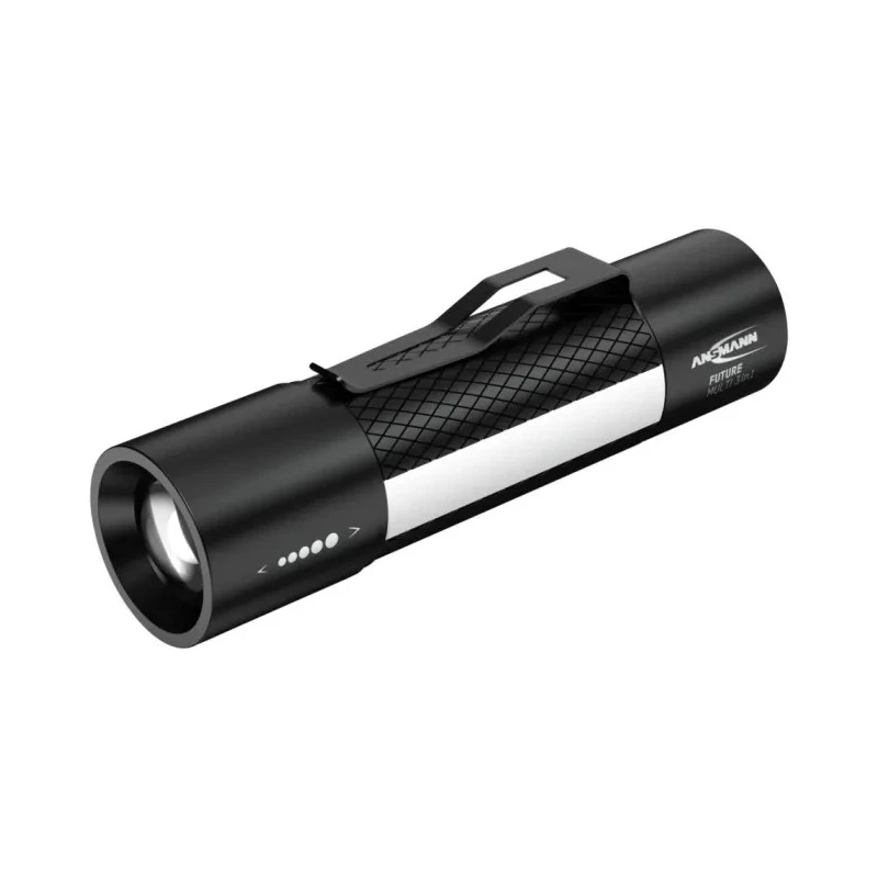 Ansmann Torch Black Aluminium Housing 220 lm LED 10W 3x AAA Batteries 125 mm 1600-0137-520