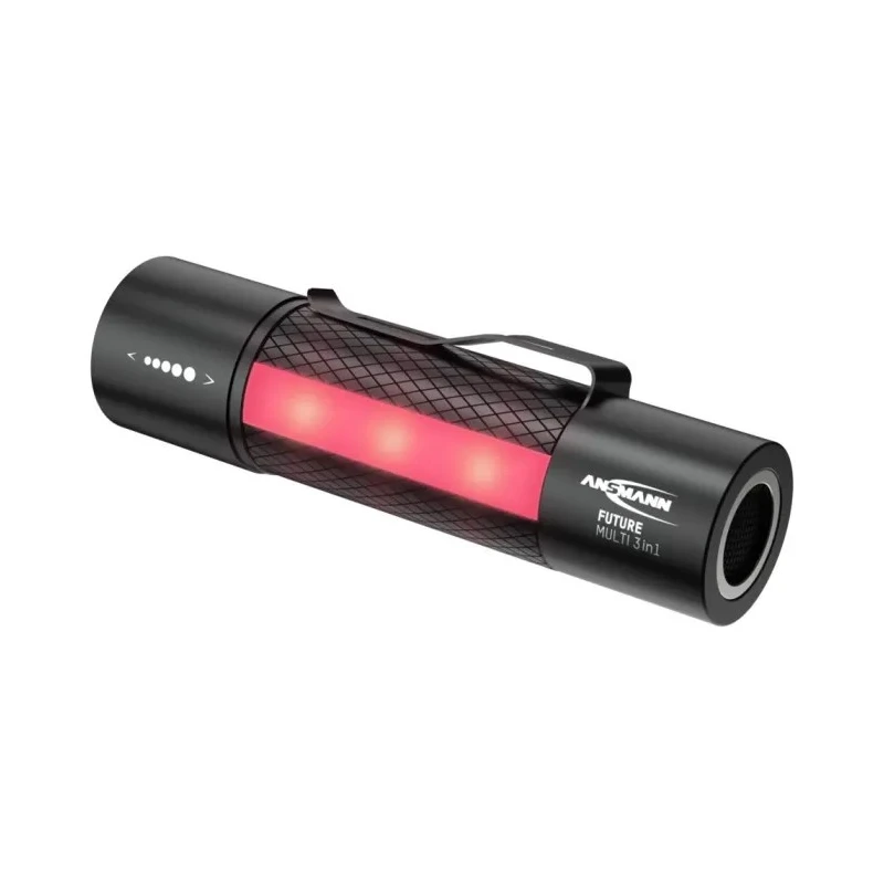 Ansmann Torch Black Aluminium Housing 220 lm LED 10W 3x AAA Batteries 125 mm 1600-0137-520