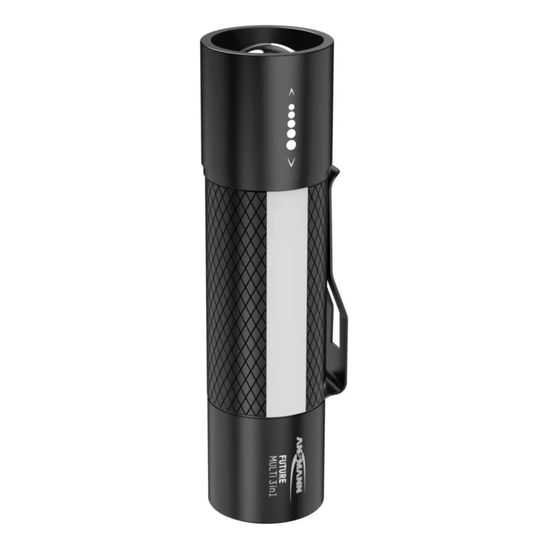 Ansmann Torch Black Aluminium Housing 220 lm LED 10W 3x AAA Batteries 125 mm 1600-0137-520