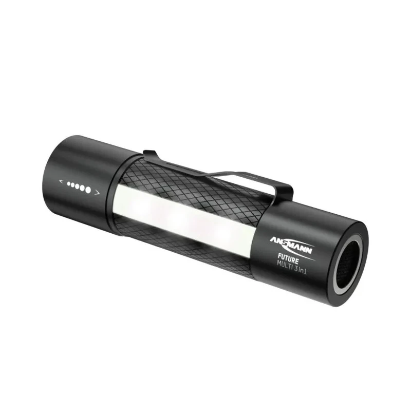 Ansmann Torch Black Aluminium Housing 220 lm LED 10W 3x AAA Batteries 125 mm 1600-0137-520