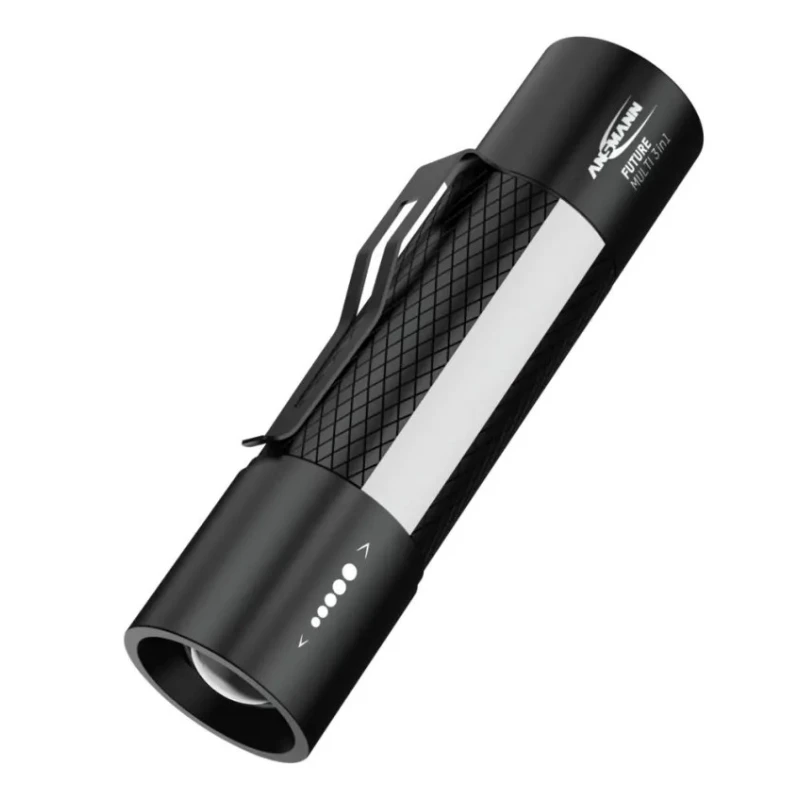 Ansmann Torch Black Aluminium Housing 220 lm LED 10W 3x AAA Batteries 125 mm 1600-0137-520