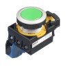 Idec CW Series Illuminated Maintained Panel Push Button Switch 22 mm Cutout SPST Green LED IP65 CW4B-A1E10G