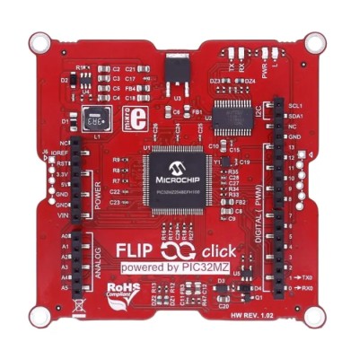 MikroElektronika Microcontroller Development Tool Flip & Click PIC32MZ MCU Add On Board MIKROE-2340