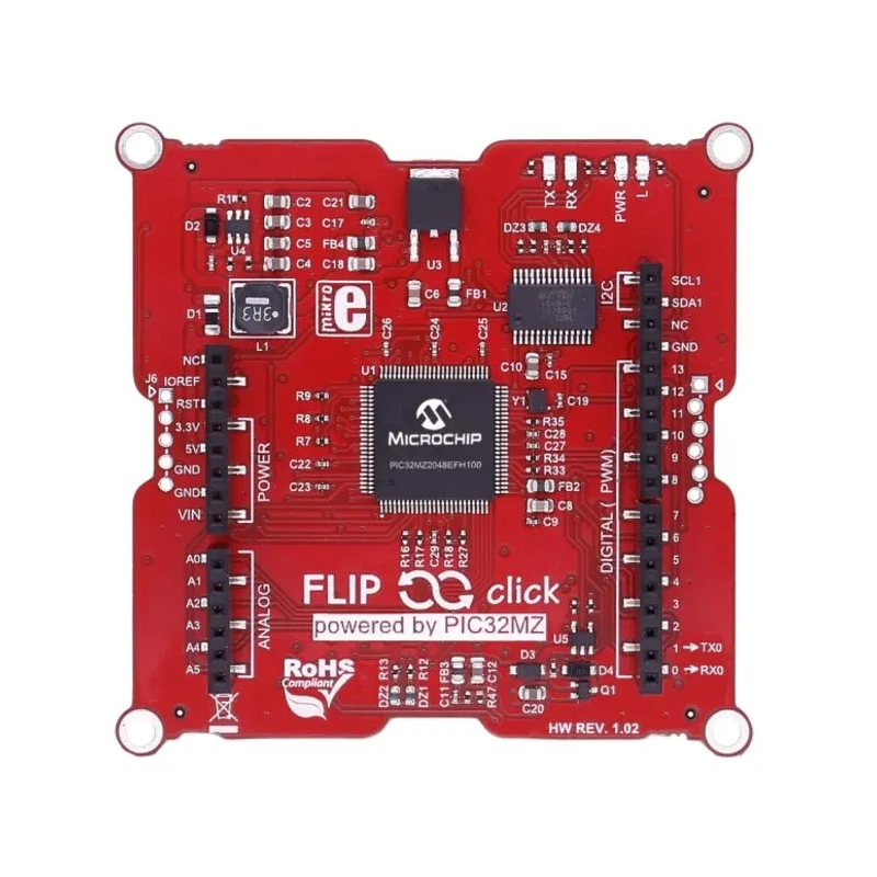 MikroElektronika Microcontroller Development Tool Flip & Click PIC32MZ MCU Add On Board MIKROE-2340