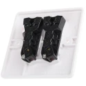 RS PRO White 2 Way Rocker 2 Gang Light Switch 250V 10A Urea Formaldehyde 775-8100