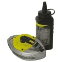 Stanley 30 m Twisted Polyester Cotton Chalk Line with Blue Chalk Powder 0-47-488