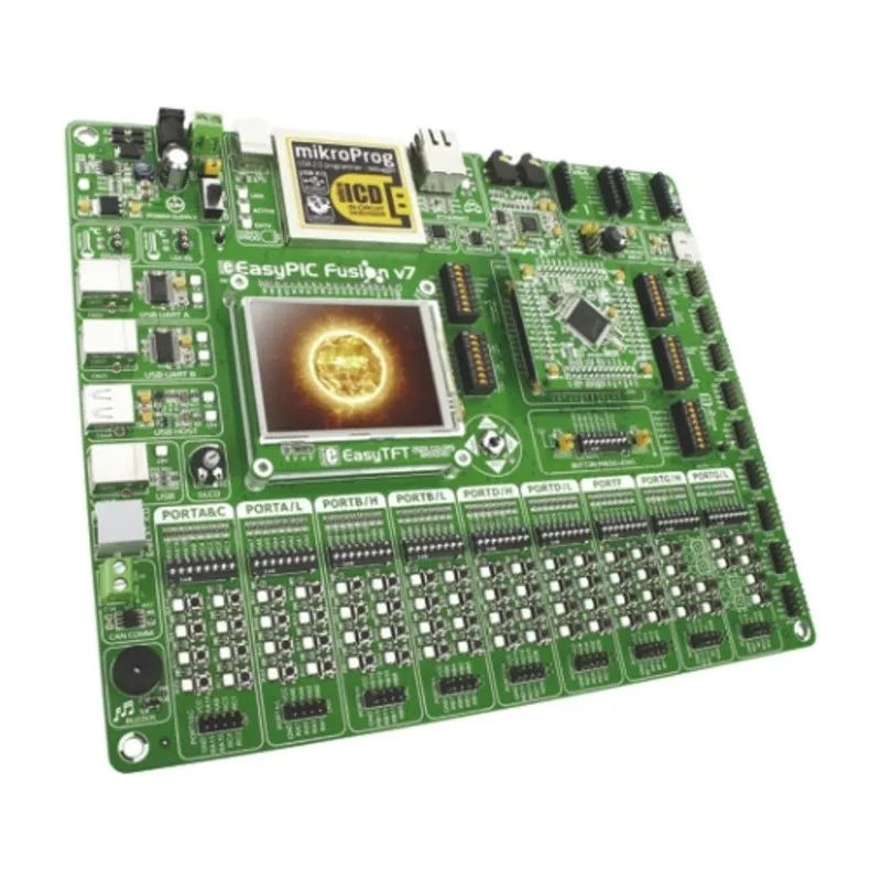 MikroElektronika EasyPIC FUSION v7 MCU Development Kit PIC32 PIC24 Microcontroller Evaluation Board MIKROE-1205