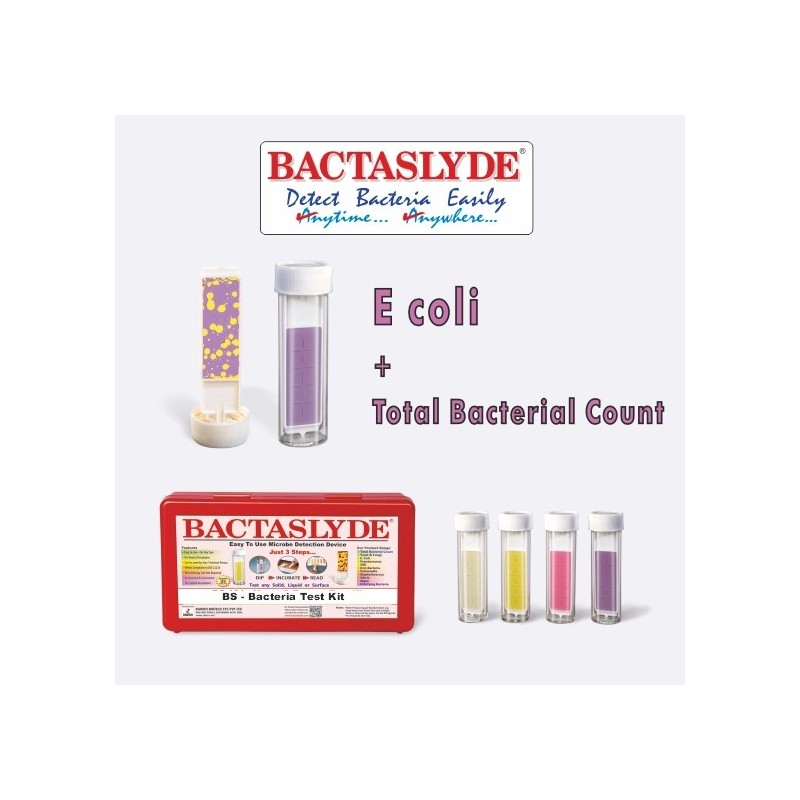 Aquasol E.Coli + TBC Test Kit 5 Quantitative Test of Total Bacterial Count + Escherichia Coli each BS102