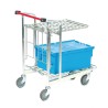 RS PRO Professional Nestable 2-Shelf Aluminium Swivel Trolley, 890 mm Platform Length, 150 kg Load Capacity, Model 789-8542