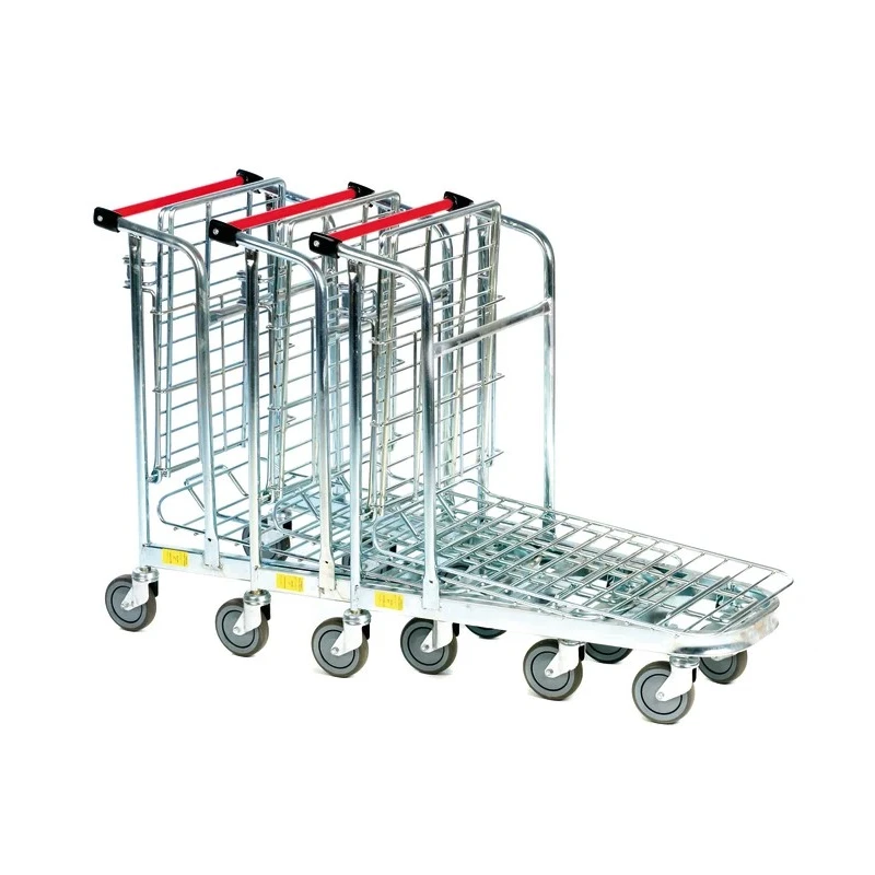 RS PRO Professional Nestable 2-Shelf Aluminium Swivel Trolley, 890 mm Platform Length, 150 kg Load Capacity, Model 789-8542