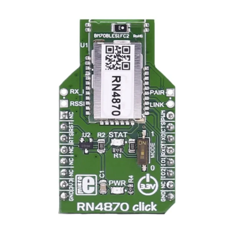 MikroElektronika Communication & Wireless Development Kit RN4870 Click Bluetooth 4.2, 2.48 GHz MIKROE-2543