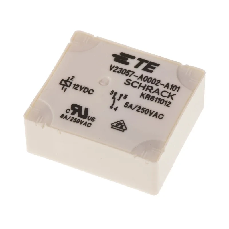 TE Connectivity PCB Power Relay 12V DC Coil 5A Switching Current SPDT V23057A2A101
