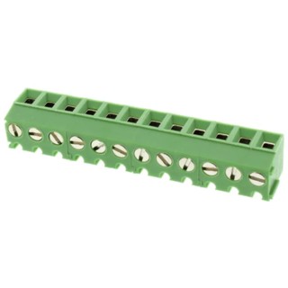 RS PRO PCB Terminal Block 12-Contact 3.81 mm Pitch 1 Row 300V Polyamide Housing 8A Current 790-0957