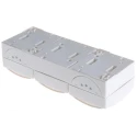 Busch Jaeger - ABB 16A White 3 Gang Outdoor Plug Socket Surface Mount Type F 2300/3 EW-54