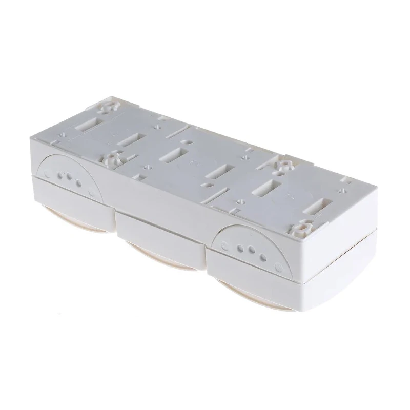 Busch Jaeger - ABB 16A White 3 Gang Outdoor Plug Socket Surface Mount Type F 2300/3 EW-54