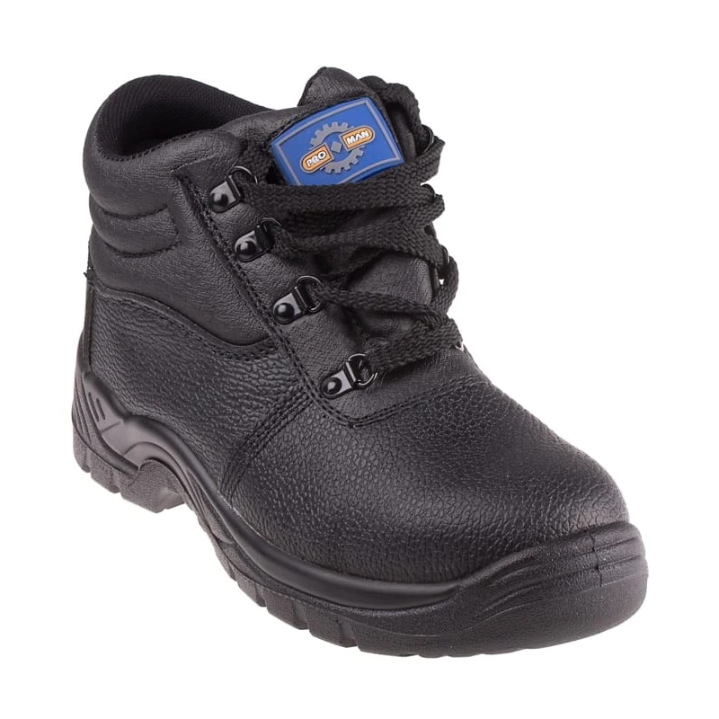 Rockfall Black Steel Toe Capped Men's Safety Boots, Leather Upper, Stainless Steel Midsole, Polyurethane Sole, EN 790-3981