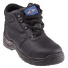 Rockfall Black Steel Toe Capped Men's Safety Boots, Leather Upper, Stainless Steel Midsole, Polyurethane Sole, EN 790-3981