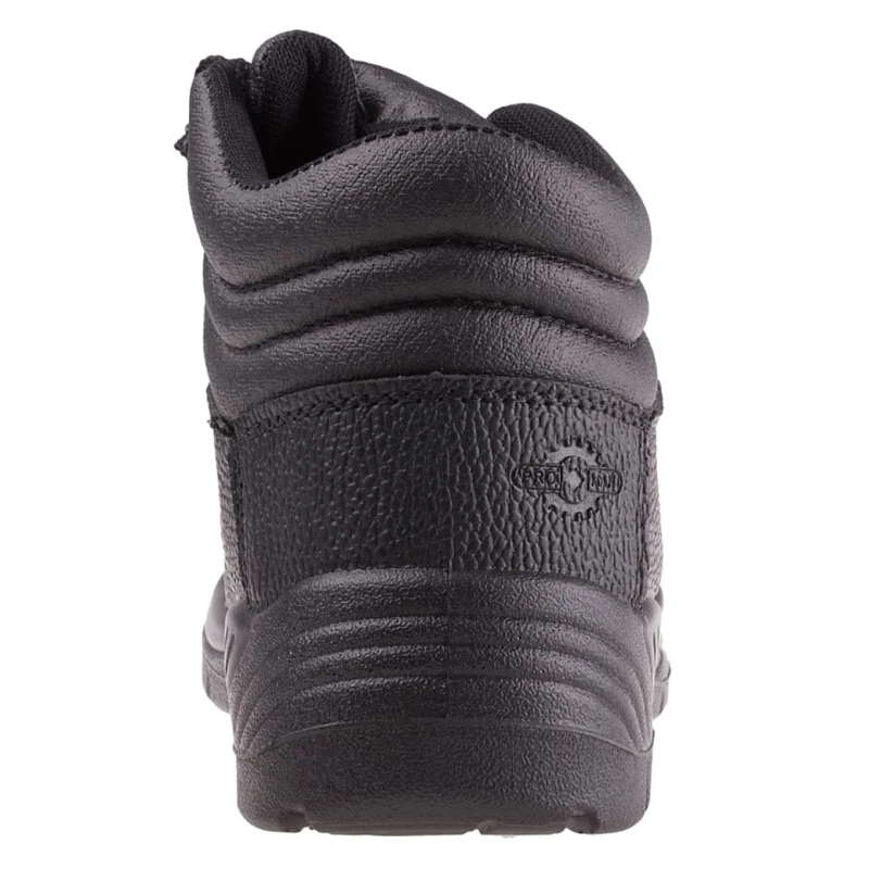 Rockfall Black Steel Toe Capped Men's Safety Boots, Leather Upper, Stainless Steel Midsole, Polyurethane Sole, EN 790-3981
