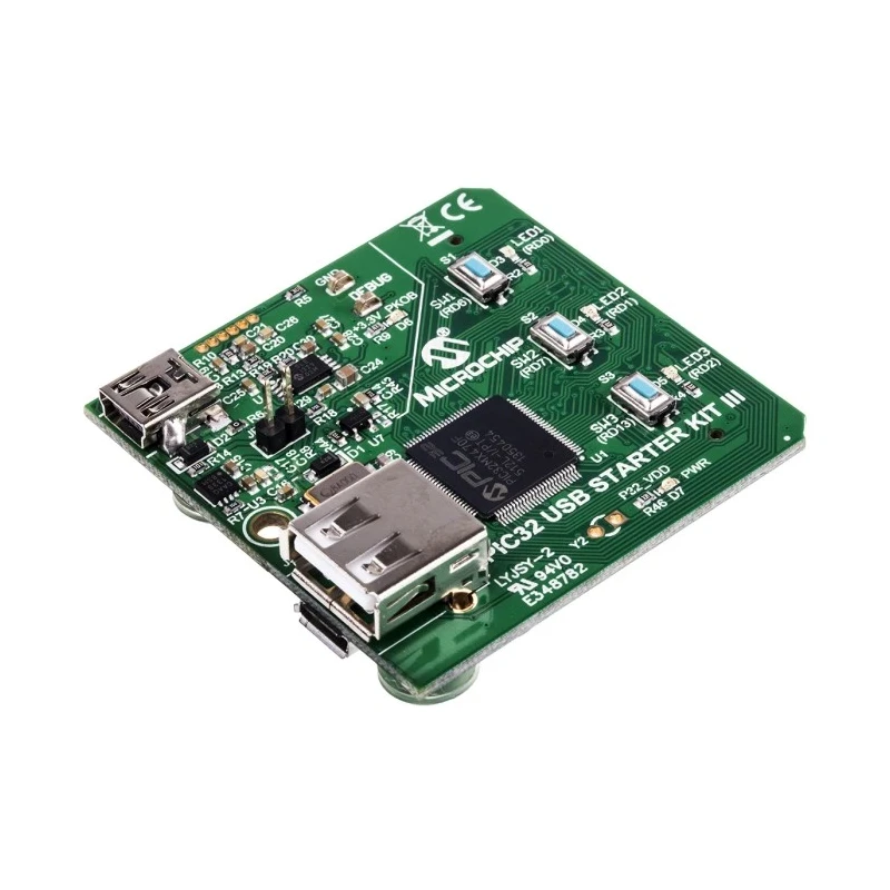 Microchip PIC32 USB MCU Starter Kit DM320003-3 with PIC32MX470F512L 100MHz 512K Flash, 128K RAM, USB On-The-Go