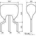 Murata Ceramic Resonator, 10 MHz Shear Mode, 15 pF Load Capacitance, Through Hole Bulk 3-Pin, 5.5 mm Height CSTLS10M0G53-B0
