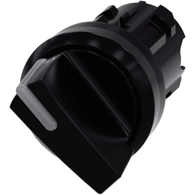 Siemens SIRIUS ACT Series 2 Position Illuminated Selector Switch Head, 22 mm Cutout, Black Handle, IP66 3SU1002-2BF10-0AA0