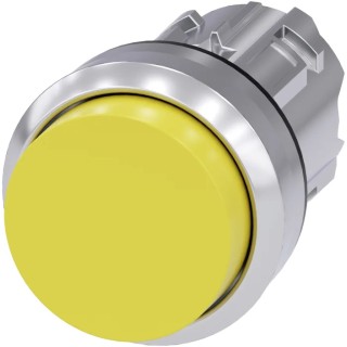 Siemens SIRIUS ACT Yellow Momentary Push Button Switch 22 mm Cutout IP66 IP67 IP69K 3SU1050-0BB30-0AA0
