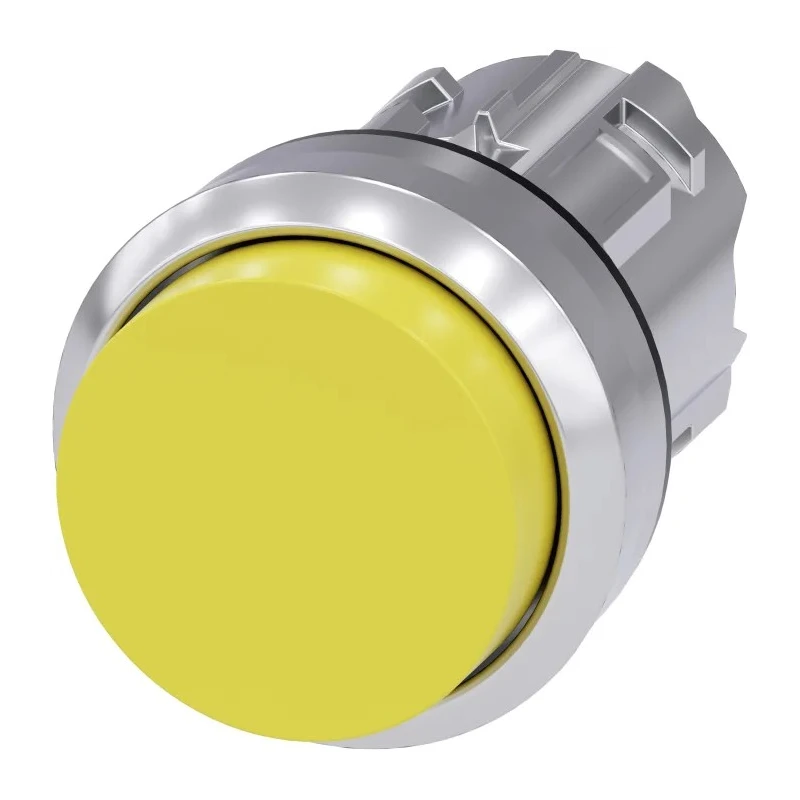 Siemens SIRIUS ACT Yellow Momentary Push Button Switch 22 mm Cutout IP66 IP67 IP69K 3SU1050-0BB30-0AA0