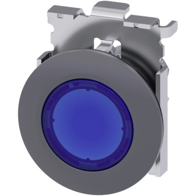 Siemens SIRIUS ACT 3SU10 Series Blue Momentary Push Button Switch, 30 mm Cutout Diameter, IP69K, IP66 3SU1061-0JB50-0AA0