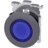 Siemens SIRIUS ACT 3SU10 Series Blue Momentary Push Button Switch, 30 mm Cutout Diameter, IP69K, IP66 3SU1061-0JB50-0AA0