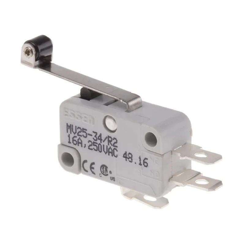 RS PRO Long Roller Lever Micro Switch, Quick Connect Terminal, 16A, 250 V ac, SPCO 804-6221