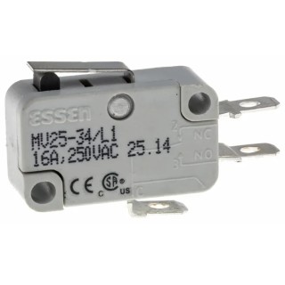 RS PRO Short Lever Micro Switch, Quick Connect Terminal, 16A, 250 V ac, SPCO 804-6237