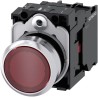Siemens SIRIUS ACT 3SU11 Series Illuminated Push Button Complete Unit, Panel Mount, 22mm Cutout, Red 3SU1156-0AB20-1CA0