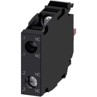 Siemens SIRIUS ACT 3SU14 Series Contact Block, 10A, 500 V AC/DC, 2 NC Screw Terminals 3SU1400-1AA10-1EA0