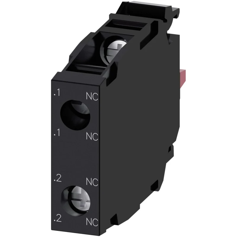 Siemens SIRIUS ACT 3SU14 Series Contact Block, 10A, 500 V AC/DC, 2 NC Screw Terminals 3SU1400-1AA10-1EA0