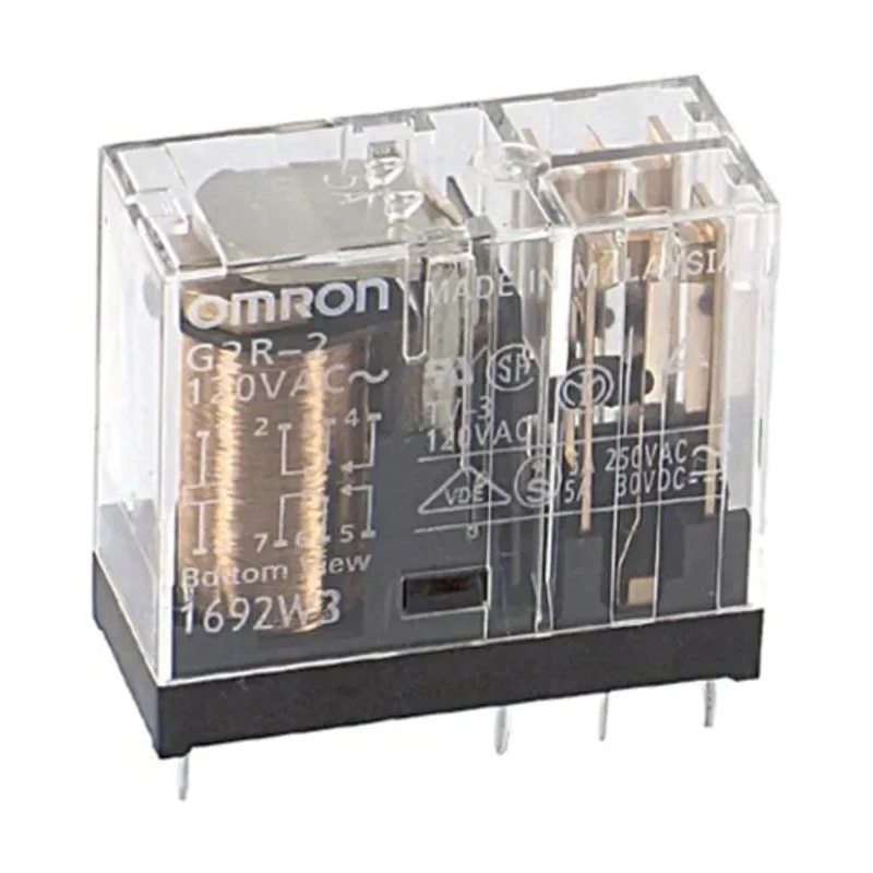 Omron General Purpose PCB Power Relay DPDT 110V AC Coil 5A Switching Current G2R-2 AC120