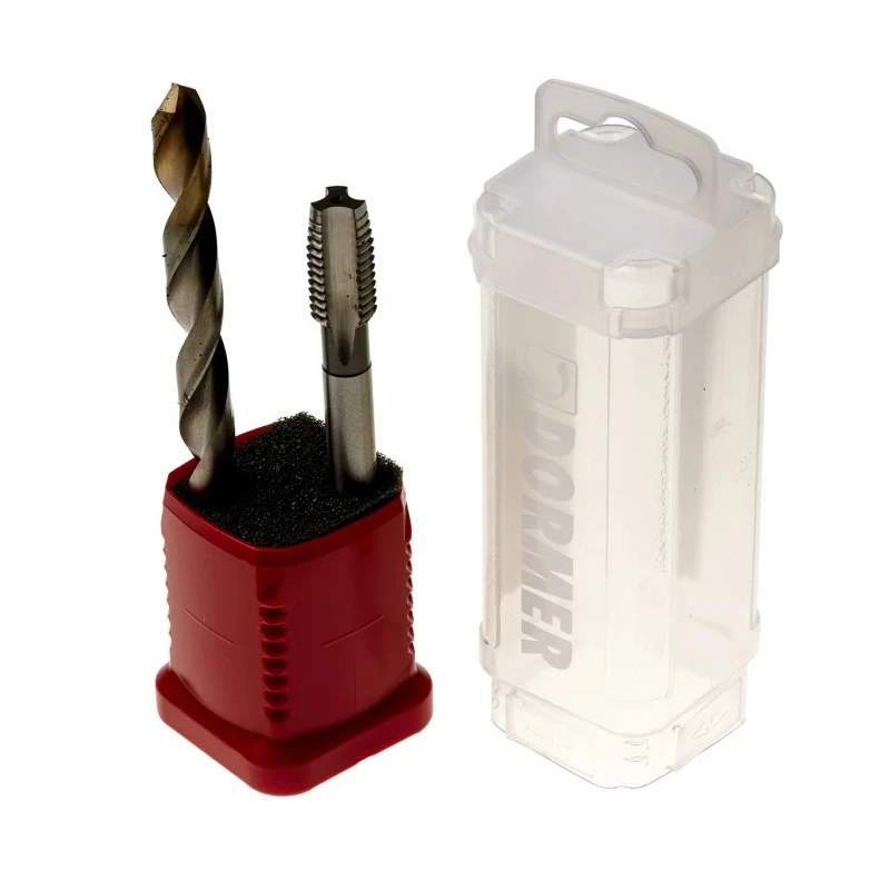 Dormer Tap & Drill Set M12 Thread Hand Tap, HSS Tin Coated, Straight Flute, 2 Pieces L000E500M12NO2XA002