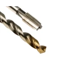 Dormer Tap & Drill Set M12 Thread Hand Tap, HSS Tin Coated, Straight Flute, 2 Pieces L000E500M12NO2XA002