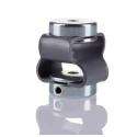 Huco Steel Flexible Coupler 27 mm Diameter, 27 mm Length, 4 mm Bore A, 4 mm Bore B, Set Screw Style, Model 047.10.1818.RS