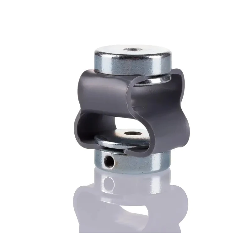 Huco Steel Flexible Coupler 27 mm Diameter, 27 mm Length, 4 mm Bore A, 4 mm Bore B, Set Screw Style, Model 047.10.1818.RS