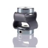 Huco Steel Flexible Coupler 27 mm Diameter, 27 mm Length, 4 mm Bore A, 4 mm Bore B, Set Screw Style, Model 047.10.1818.RS
