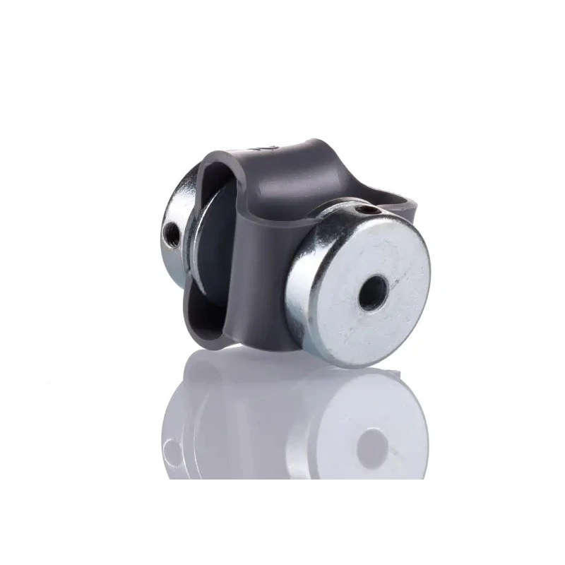 Huco Steel Flexible Coupler 27 mm Diameter, 27 mm Length, 4 mm Bore A, 4 mm Bore B, Set Screw Style, Model 047.10.1818.RS