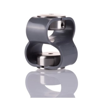 Huco 48 mm Diameter Coupler, 48 mm Length, Set Screw Style, 4 mm Bore A, 4 mm Bore B, 1.8 Nm Torque Rating 047.20.1818.RS
