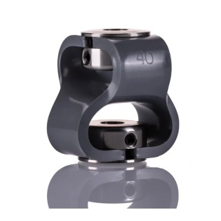 Huco 56 mm Diameter Steel Flexible Coupler, 56 mm Length, 10 mm Bore A & B, Set Screw Style, 047.40.3232.RS