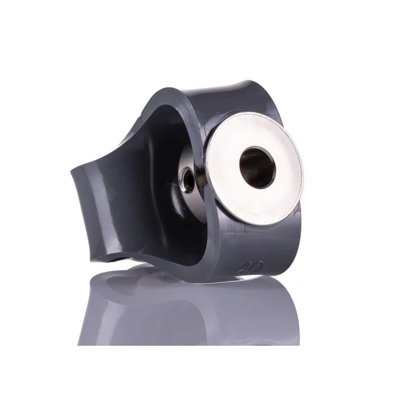 Huco 56 mm Diameter Steel Flexible Coupler, 56 mm Length, 10 mm Bore A & B, Set Screw Style, 047.40.3232.RS