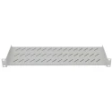 RS PRO Grey Cantilever Shelf 2U 25kg Load 483mm x 400mm Steel Electrostatic Powder Paint Finish 802-0282
