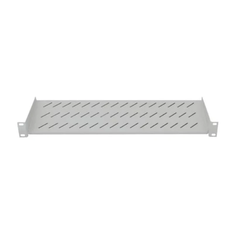 RS PRO Grey Cantilever Shelf 2U 25kg Load 483mm x 400mm Steel Electrostatic Powder Paint Finish 802-0282