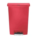 Rubbermaid Commercial Products Slim Jim 90L Red Pedal Polyethylene, Polypropylene Waste Bin 1883570