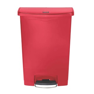 Rubbermaid Commercial Products Slim Jim 90L Red Pedal Polyethylene, Polypropylene Waste Bin 1883570