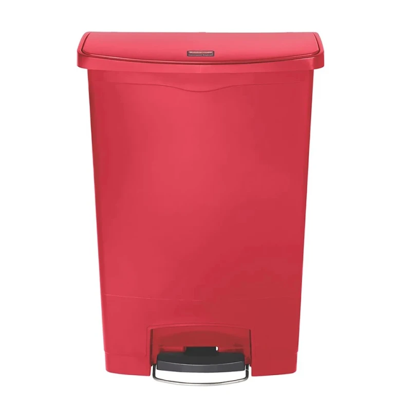 Rubbermaid Commercial Products Slim Jim 90L Red Pedal Polyethylene, Polypropylene Waste Bin 1883570