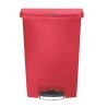 Rubbermaid Commercial Products Slim Jim 90L Red Pedal Polyethylene, Polypropylene Waste Bin 1883570